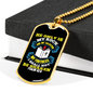 My Rock And My Salvation Psalm 62:6 Necklace Stainless Steel or 18k Gold Dog Tag 24"-Express Your Love Gifts