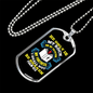 My Rock And My Salvation Psalm 62:6 Necklace Stainless Steel or 18k Gold Dog Tag 24"-Express Your Love Gifts