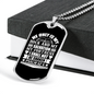 My Rock And Salvation Christian Necklace Stainless Steel or 18k Gold Dog Tag 24" Chain-Express Your Love Gifts