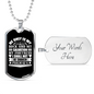 My Rock And Salvation Christian Necklace Stainless Steel or 18k Gold Dog Tag 24" Chain-Express Your Love Gifts
