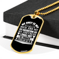 My Rock And Salvation Christian Necklace Stainless Steel or 18k Gold Dog Tag 24" Chain-Express Your Love Gifts