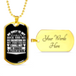 My Rock And Salvation Christian Necklace Stainless Steel or 18k Gold Dog Tag 24" Chain-Express Your Love Gifts