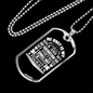 My Rock And Salvation Christian Necklace Stainless Steel or 18k Gold Dog Tag 24" Chain-Express Your Love Gifts