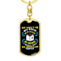 My Rock & Salvation Psalm 62:6 Keychain Stainless Steel or 18k Gold Dog Tag Keyring-Express Your Love Gifts