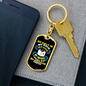 My Rock & Salvation Psalm 62:6 Keychain Stainless Steel or 18k Gold Dog Tag Keyring-Express Your Love Gifts