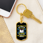 My Rock & Salvation Psalm 62:6 Keychain Stainless Steel or 18k Gold Dog Tag Keyring-Express Your Love Gifts