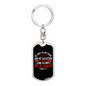 My Rock And Salvation Psalm 62:6 Keychain Stainless Steel or 18k Gold Dog Tag Keyring-Express Your Love Gifts