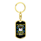 My Rock & Salvation Psalm 62:6 Keychain Stainless Steel or 18k Gold Dog Tag Keyring-Express Your Love Gifts