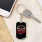 My Rock And Salvation Psalm 62:6 Keychain Stainless Steel or 18k Gold Dog Tag Keyring-Express Your Love Gifts