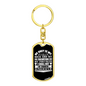 My Rock And Salvation Psalm 62:6 White Keychain Stainless Steel or 18k Gold Dog Tag Keyring-Express Your Love Gifts