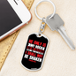 My Rock My Fortress Psalm 62:6 Keychain Stainless Steel or 18k Gold Dog Tag Keyring-Express Your Love Gifts