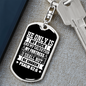 My Salvation My Fortress Psalm 62:6 Keychain Stainless Steel or 18k Gold Dog Tag Keyring-Express Your Love Gifts