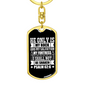 My Salvation My Fortress Psalm 62:6 Keychain Stainless Steel or 18k Gold Dog Tag Keyring-Express Your Love Gifts