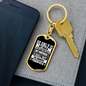 My Salvation My Fortress Psalm 62:6 Keychain Stainless Steel or 18k Gold Dog Tag Keyring-Express Your Love Gifts