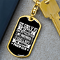 My Salvation My Fortress Psalm 62:6 Keychain Stainless Steel or 18k Gold Dog Tag Keyring-Express Your Love Gifts