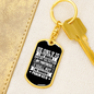 My Salvation My Fortress Psalm 62:6 Keychain Stainless Steel or 18k Gold Dog Tag Keyring-Express Your Love Gifts