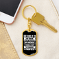 My Salvation My Fortress Psalm 62:6 Keychain Stainless Steel or 18k Gold Dog Tag Keyring-Express Your Love Gifts