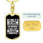My Salvation My Fortress Psalm 62:6 Keychain Stainless Steel or 18k Gold Dog Tag Keyring-Express Your Love Gifts