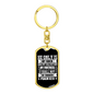My Salvation My Fortress Psalm 62:6 Keychain Stainless Steel or 18k Gold Dog Tag Keyring-Express Your Love Gifts