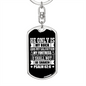 My Salvation My Fortress Psalm 62:6 Keychain Stainless Steel or 18k Gold Dog Tag Keyring-Express Your Love Gifts