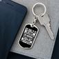 My Salvation My Fortress Psalm 62:6 Keychain Stainless Steel or 18k Gold Dog Tag Keyring-Express Your Love Gifts
