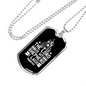 My Shepherd I Lack Nothing Christian Necklace Stainless Steel or 18k Gold Dog Tag 24" Chain-Express Your Love Gifts