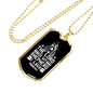 My Shepherd I Lack Nothing Christian Necklace Stainless Steel or 18k Gold Dog Tag 24" Chain-Express Your Love Gifts