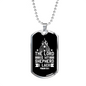 My Shepherd I Lack Nothing Christian Necklace Stainless Steel or 18k Gold Dog Tag 24" Chain-Express Your Love Gifts