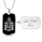 My Shepherd I Lack Nothing Christian Necklace Stainless Steel or 18k Gold Dog Tag 24" Chain-Express Your Love Gifts