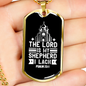 My Shepherd I Lack Nothing Christian Necklace Stainless Steel or 18k Gold Dog Tag 24" Chain-Express Your Love Gifts