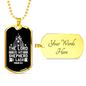 My Shepherd I Lack Nothing Christian Necklace Stainless Steel or 18k Gold Dog Tag 24" Chain-Express Your Love Gifts
