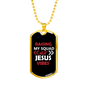 My Squad Jesus Christian Necklace Stainless Steel or 18k Gold Dog Tag 24" Chain-Express Your Love Gifts