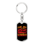 My Strength Keychain Stainless Steel or 18k Gold Dog Tag Keyring-Express Your Love Gifts