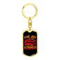 My Strength Keychain Stainless Steel or 18k Gold Dog Tag Keyring-Express Your Love Gifts
