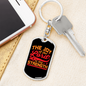 My Strength Keychain Stainless Steel or 18k Gold Dog Tag Keyring-Express Your Love Gifts