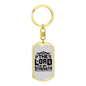My Strength Psalm 28:7 Keychain Stainless Steel or 18k Gold Dog Tag Keyring-Express Your Love Gifts