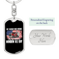 My Teacher Was Wrong Swivel Truckerkeychain Dog Tag Stainless Steel or 18k Gold-Express Your Love Gifts