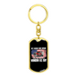 My Teacher Was Wrong Swivel Truckerkeychain Dog Tag Stainless Steel or 18k Gold-Express Your Love Gifts