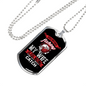 My Wife Fishing Necklace Stainless Steel or 18k Gold Dog Tag 24" Chain-Express Your Love Gifts