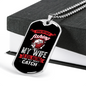 My Wife Fishing Necklace Stainless Steel or 18k Gold Dog Tag 24" Chain-Express Your Love Gifts