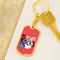 My Wife Rocks Keychain Dog Tag Stainless Steel or 18k Gold-Express Your Love Gifts