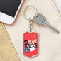 My Wife Rocks Keychain Dog Tag Stainless Steel or 18k Gold-Express Your Love Gifts