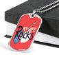 My Wife Rocks Necklace Stainless Steel or 18k Gold Dog Tag 24" Chain-Express Your Love Gifts