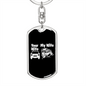 My Wife Your Wife Keychain Stainless Steel or 18k Gold Dog Tag Keyring-Express Your Love Gifts