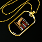 My World is My German Shepherd Necklace Stainless Steel or 18k Gold Dog Tag 24" Chain-Express Your Love Gifts