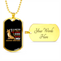 My World is My German Shepherd Necklace Stainless Steel or 18k Gold Dog Tag 24" Chain-Express Your Love Gifts