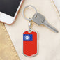 Myanmar Flag Keychain Dog Tag Stainless Steel or 18k Gold-Express Your Love Gifts