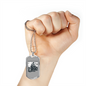 Naito Raider Biker Necklace Stainless Steel or 18k Gold Dog Tag 24"-Express Your Love Gifts