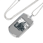 Naito Raider Biker Necklace Stainless Steel or 18k Gold Dog Tag 24"-Express Your Love Gifts