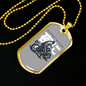 Naito Raider Biker Necklace Stainless Steel or 18k Gold Dog Tag 24"-Express Your Love Gifts